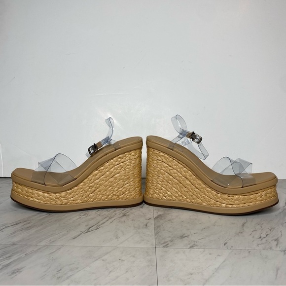 New! Schutz Caryne Wedge Heel Sandal 10 1/2 - Picture 6 of 13